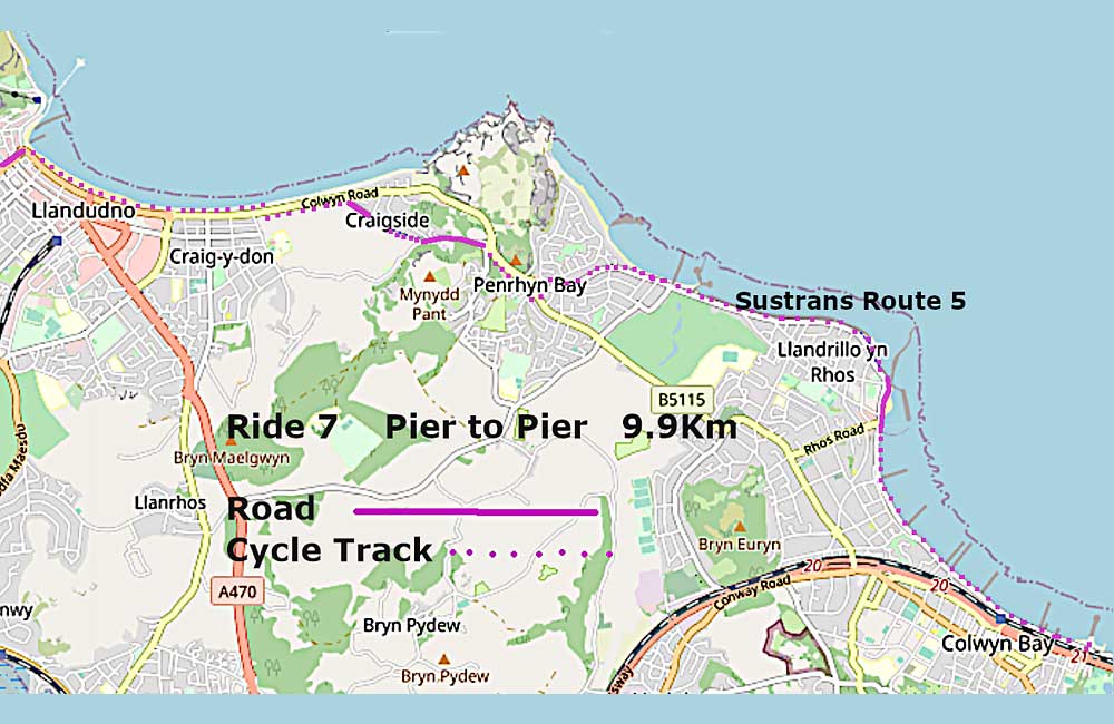 Map, Ride 7 -  Pier to Pier